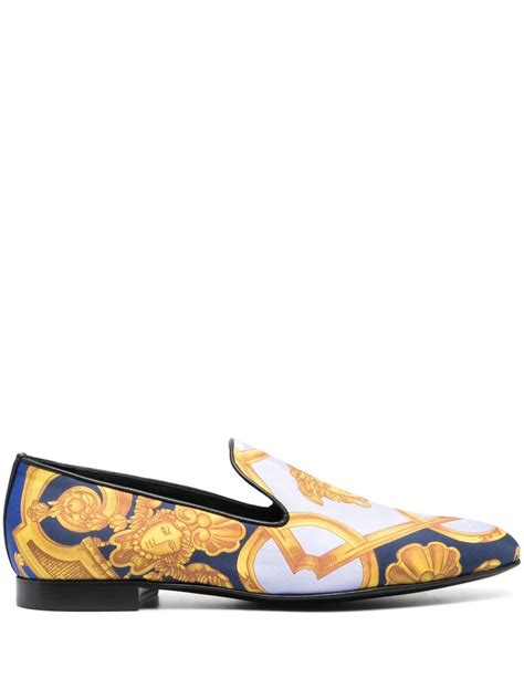 men's versace baroque suede|farfetch versace loafers.